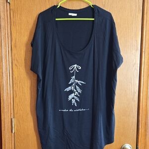 Black Graphic Women's Top